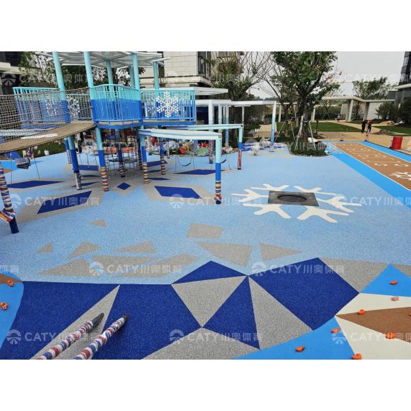 Resilient Gray Rubber Flooring Gray Rubber Pellets For Play Area