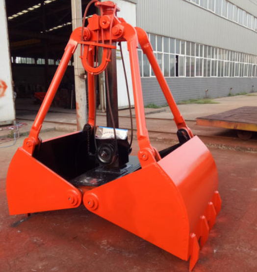 Single Rope Clamshell Flap Mechanical Grab Bucket For Crane