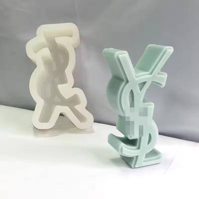 Silicone Rubber Custom Diy Decoration Resin Crafts Casting Epoxy Resin Molds Big Letters Luxury Brand Logo