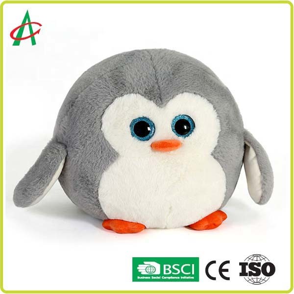 Сертификат ткани CPSC круглых игрушек плюша младенца пингвина 25cm животных супер мягкий