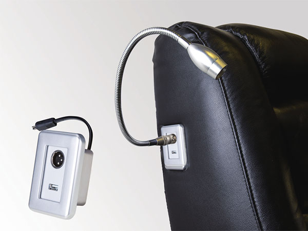 Desktop and Sofa Armrests Fixed LED Headboard Reading Light Chrome Support Dimmer Yes