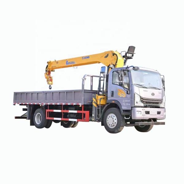 Sinotruk  Haoman  4*2 Mechanized Lorry  With 8 Tons Crane  Dumper Truck With Hoist     Lifting Truck