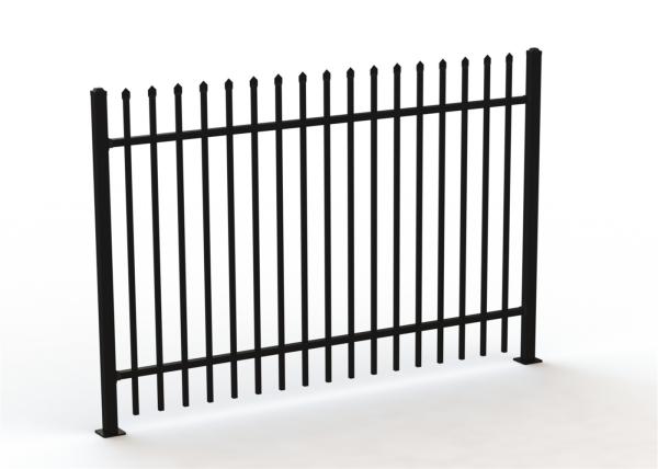 Heavy-Duty School Fence1800mm High X 2400mm Wide 2 rails	40X40X2.5mm wall thick upright	25X25X2.0	powder coated