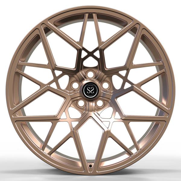 Gold Centers Monoblock 1 Piece Forged Wheels For Passenger Car Alloy Aluminum Rims