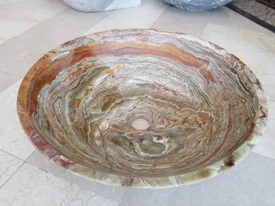 Tiger Onyx Green Kitchen Bathroom Sinks Vessel Washbasins None Overflow