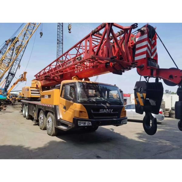 SANY 75 Ton STC750 Cranes de caminhões móveis hidráulicos usados com motor original