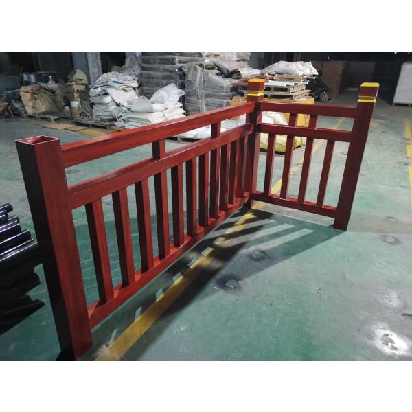 Customized Fiberglass Wood Grain Handrail Or Fence For Garden And Landscape