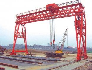 Red / Yellow Economical 70t Truss Gantry Crane For Stockyards / Machinery Factory European standard