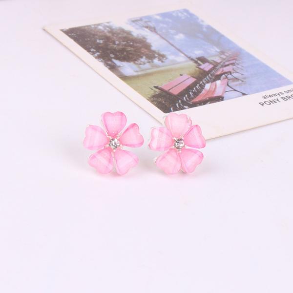 2018 Fashion American style lady party Heart ShapeEarringsSilver Many Colors Flower shapes