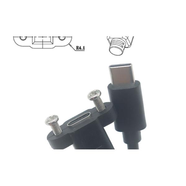 30cm 50cm Panel de tornillo montado de hombre a mujer USB Tipo C 3.1 cable de extensión