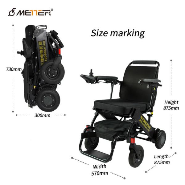 Brushless Motor 6km/H Classic Foldable Electric Wheelchair