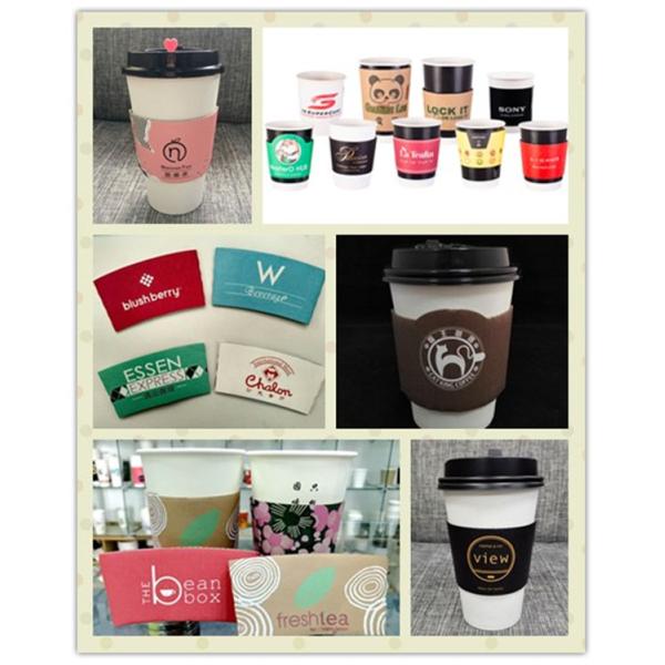 12oz 16oz Kraft Paper Coffee Cups And Sleeves OEM Design