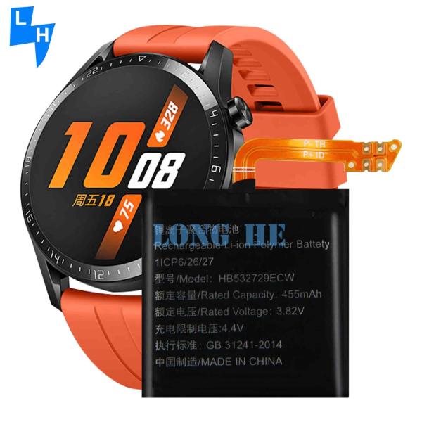 HB532729ECW 455mAh 46MM Bateria Para Huawei Watch GT2 GT 2 smartwatch Envio rápido