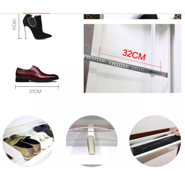 Living room sliding door shoe rack white shoe storage cabinet