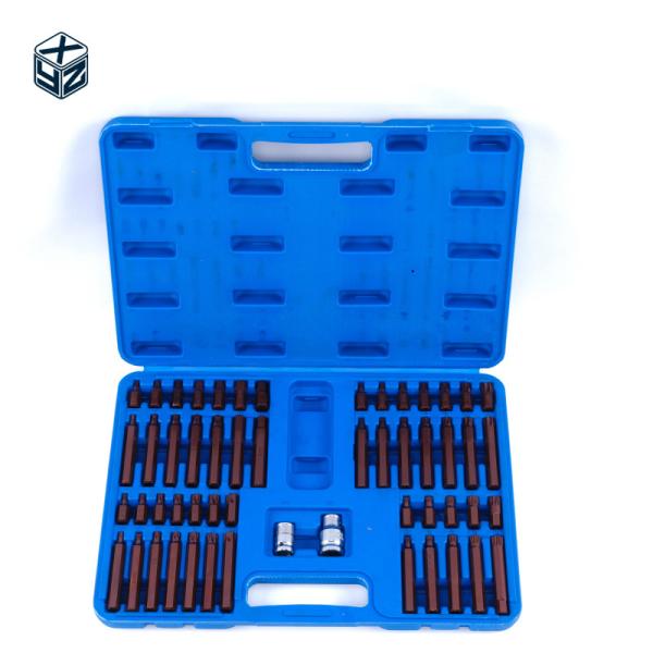 S2 Alloy Steel Precision Machining 54pcs Plastic Box Bits Set for 3/8in Drive Size