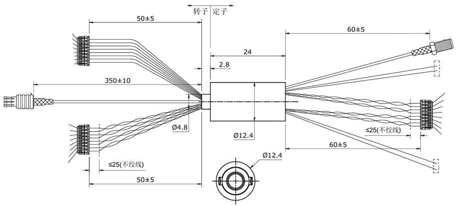 100Mbps Ethernet Slip Ring Combining HD-SDI RS42 Interference Free Propagation