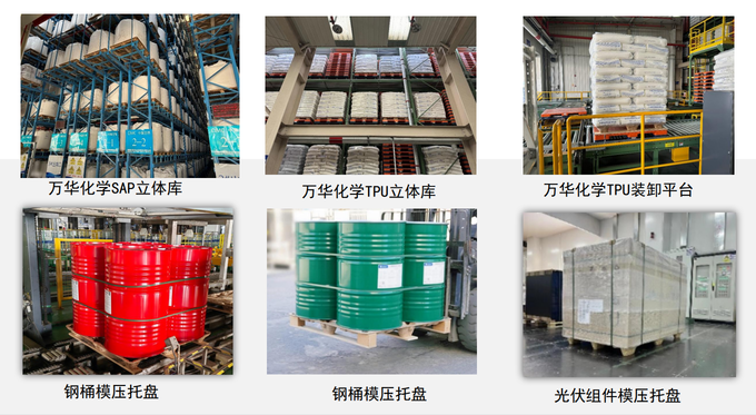 Durable compressed wood pallets with expansion rate below 5 percent suitable for long distance transportation and internal