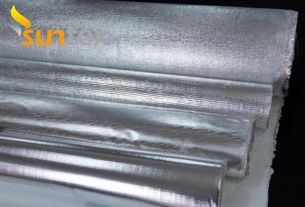 150C Tecido Refletor de Calor 0,75mm Folha de Alumínio Revestida com Fibra de Vidro Cobertor para Soldadura Contra Incêndio