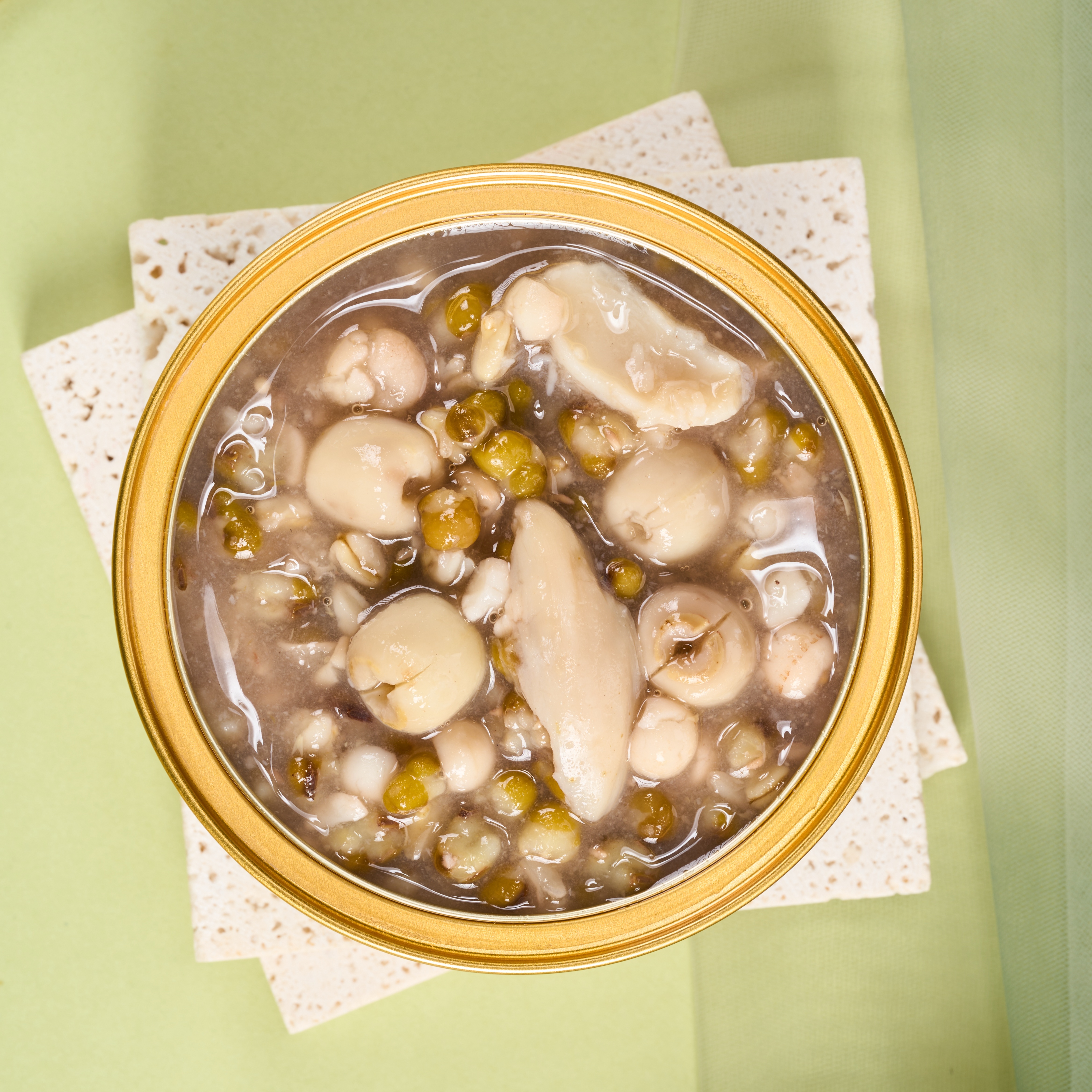 Quick Dissolve Cooling Lily Gorgon Fruit Mung Bean Porridge Low Sodium Suitable for Post-Workout Light Weight Loss Meals