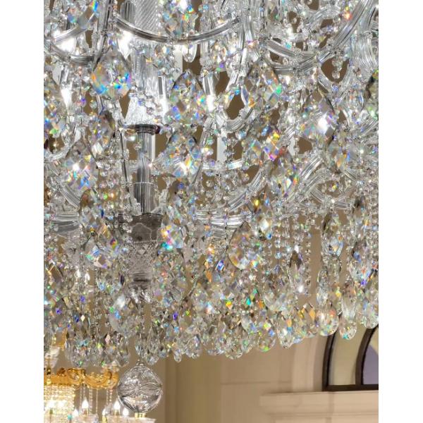 Реалистичные прозрачные большие люстры для двухэтажных фойе Европы и Америки