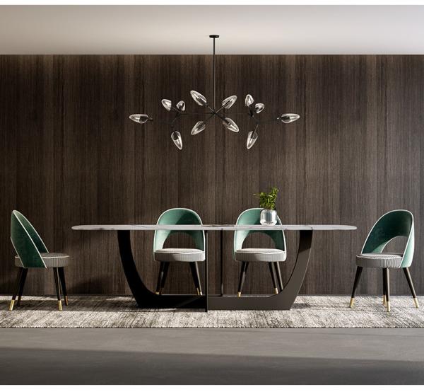High Grade Marble Modern Luxury Furniture Dining Room table Italian Style