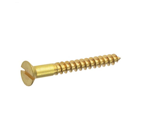 Yellow Brass Slotted Countersunk Head Tapping Screw for Wood  Furniture Wood Screws