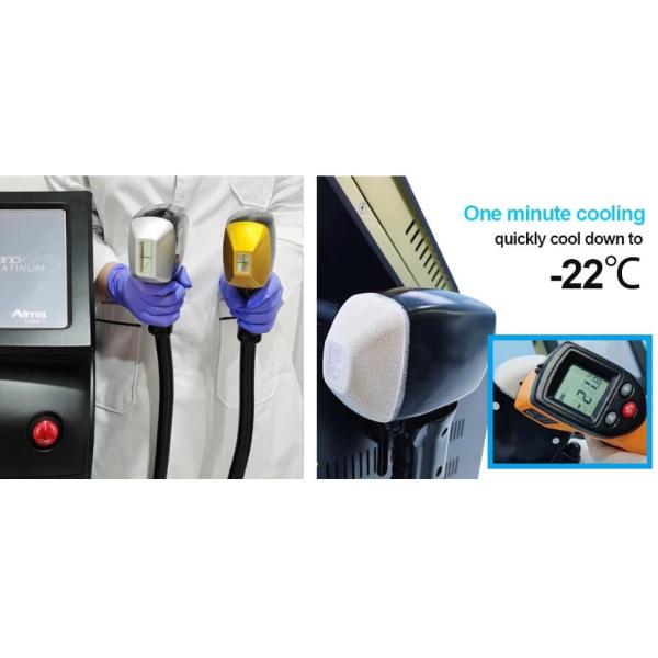 808 Máquina de depilación láser de diodo estilo profesional estacionario con enfriamiento por compresor