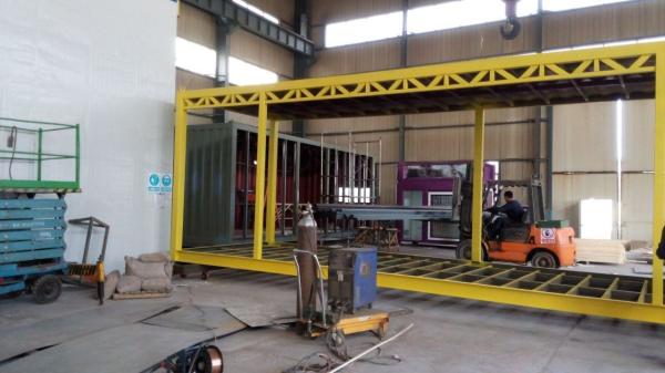 Galvanized Prefab Container House with Glass Wool Panels