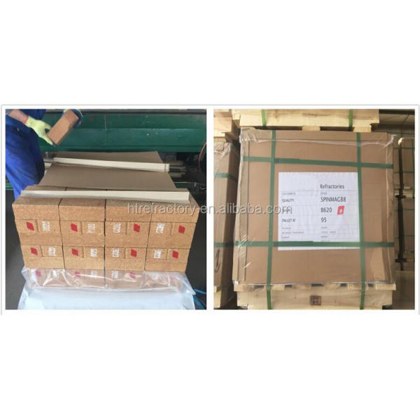 70-90% MgO Content Magnesia Alumina Spinel Brick for Cement Kiln Lining Material