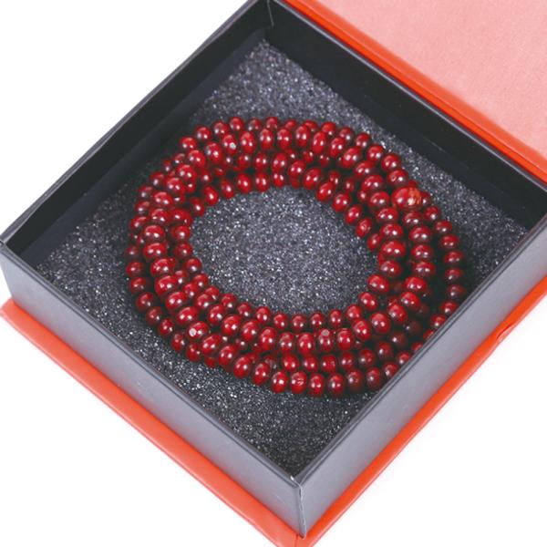 1000gsm Greyboard Glossy Lamination Red Necklace Bead Packing Box