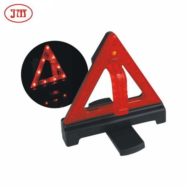 Road Safety Flashing LED Warning Triangle Easily Handle and Assemble for Car Emergency
