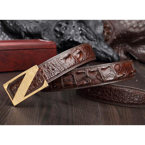 Factory price fashion casual belt stainless alloy buckle crocodile belts