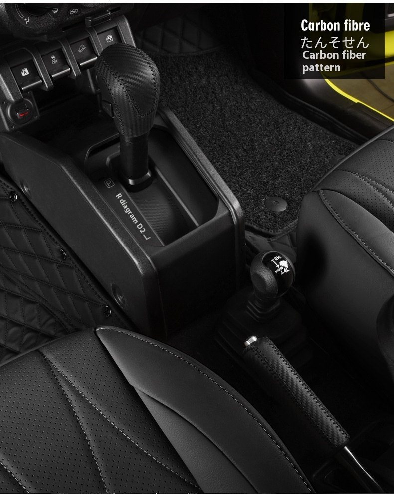 For Suzuki Jimny Leather Gear Shift Handle Cover Interior Modification Kit for JB74 JIMNY