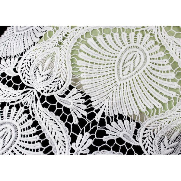 Heavy Embroidey Polyester Lace Fabric With French Venice Guipure DTM Azo Free