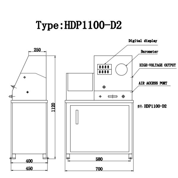 Прибор теста вентиля горючего цифрового дисплея HDFD1100 морской