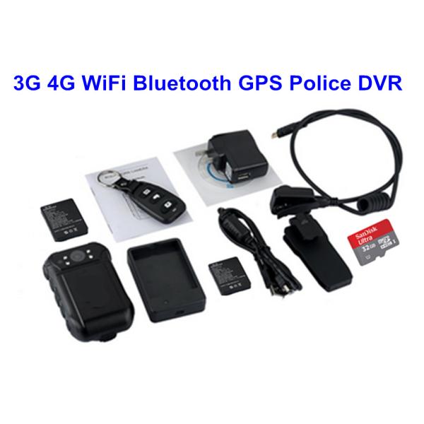 Хэндс-фри несенная телом чернота камеры 4G, FCC камеры полиции равномерный одобрила