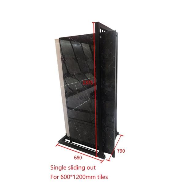Mosaics Tile Display Stand Slab Sliding Out Granite Sample Display Rack Single Double Sides