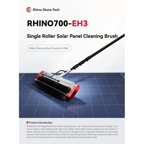 Anti-Skid Portable Solar Panel Structure Washing Kit PV Module Photovoltaic Farm Array Maintenance Tool Handheld Appliance Electric Roller Cleaning Brush