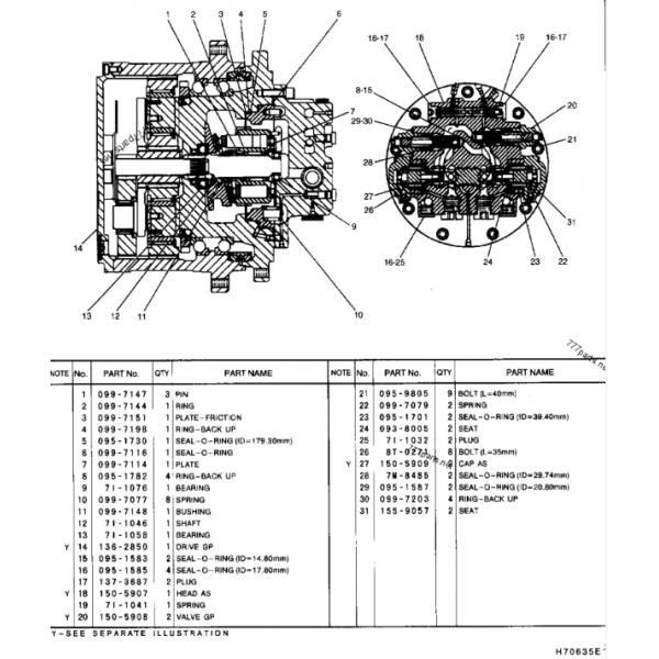 Конечная передача T1484570 Assy E315B мотора перемещения экскаватора Belparts для гусеницы