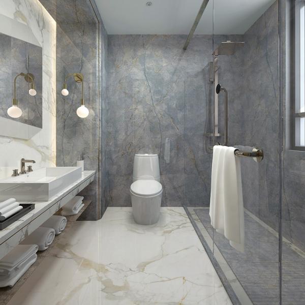 Hotel Floor Wall Tile Ceramic , Polished Ceramic Tile 600x 600mm