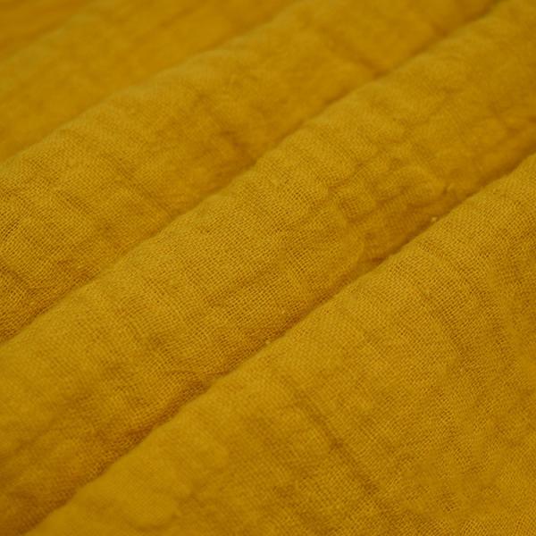O fio tingiu a tela amarela de Gauze Fabric Crinkle Double Gauze do crepe 130GSM