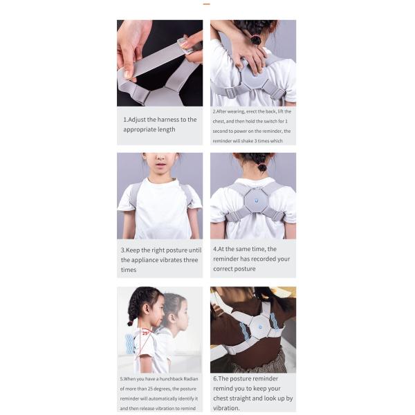 Smart sensor orthosis correction belt reminder of adult & child sitting posture hunchback Back smart posture corrector