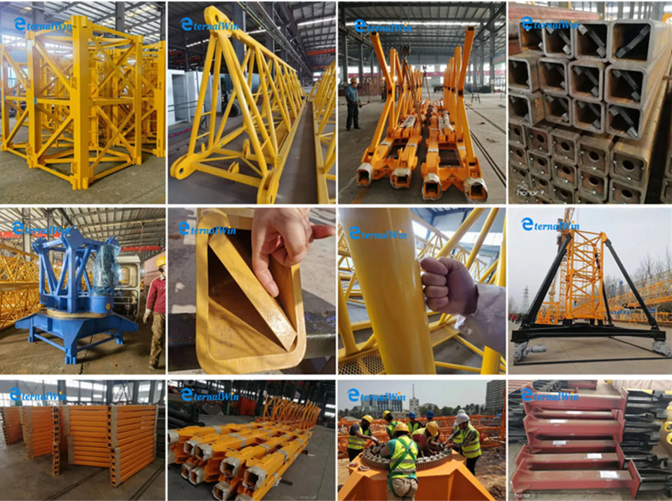 Self-erecting Hammerhead Tower Crane with Overload Protection and Remote Control for Construction Sites