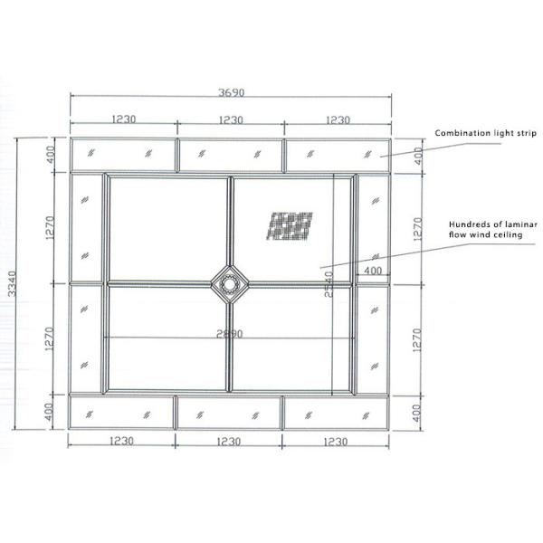 KB701 Clean Room LED Light Fixtures Hundreds Of Laminar Flow Wind Ceiling Lamp