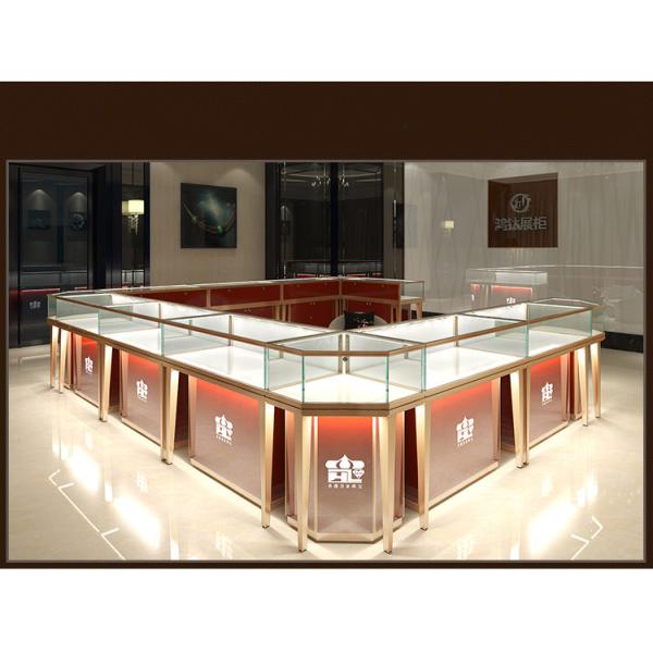 Витрины ювелирного магазина рамки алюминиевого сплава мобильные осветили витринный шкаф ювелирных изделий