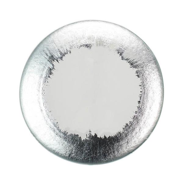 24cm Artistical Glass Plates And Bowls , Clear Charger Plates Elegant Classic