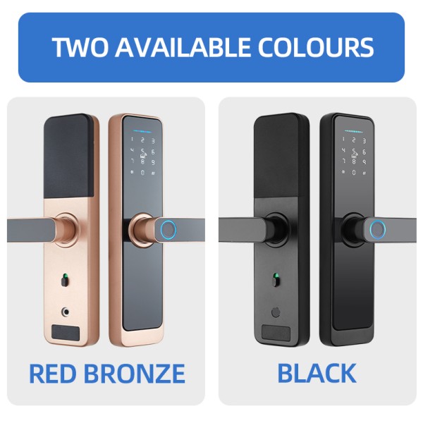 YAGU Multi Point Digital Fingerprint TTLOCK Tuya App Smart Door Lock With Camera Smart Locks Front Door
