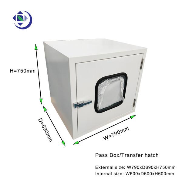 Powder Coated Steel Pass Box For Passing Goods To Clean Room 600x600x600mm