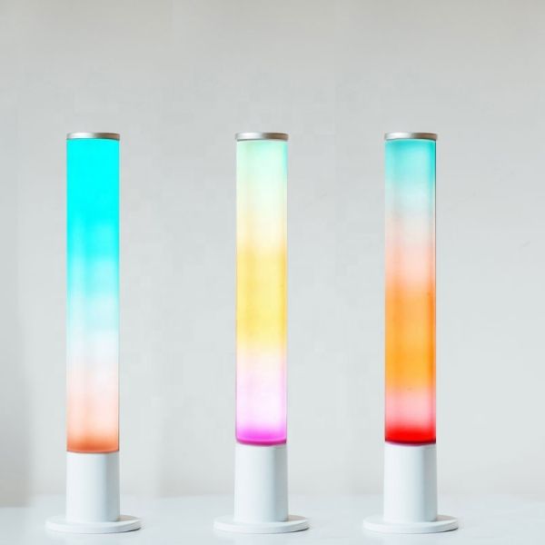 Dimmable Mood Table Lamp with RGB +W 2700K Color Changing Night Light and Remote Control