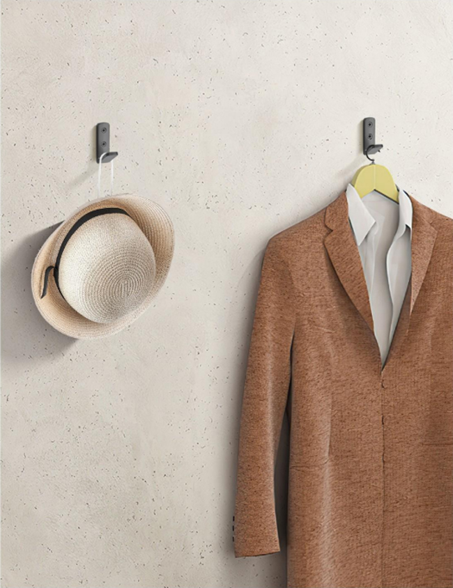 GRH High Quality Wholesale Eco-Friendly Robe Hook Zinc Alloy Coat Hanger Hook Decorative Fashion Style Bathroom Hooks Easy